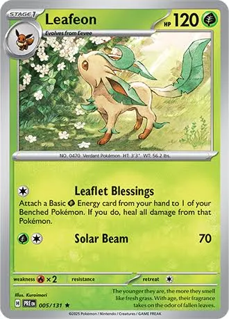 (image for) Leafeon Full Holo Rare 005/131 Prismatic Evolutions