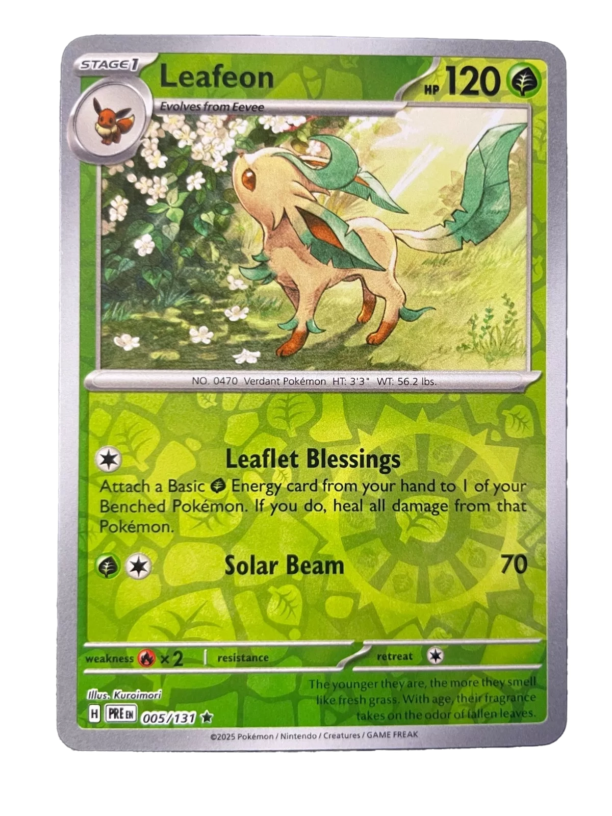 (image for) Leafeon Reverse Holo 005/131 Prismatic Evolutions