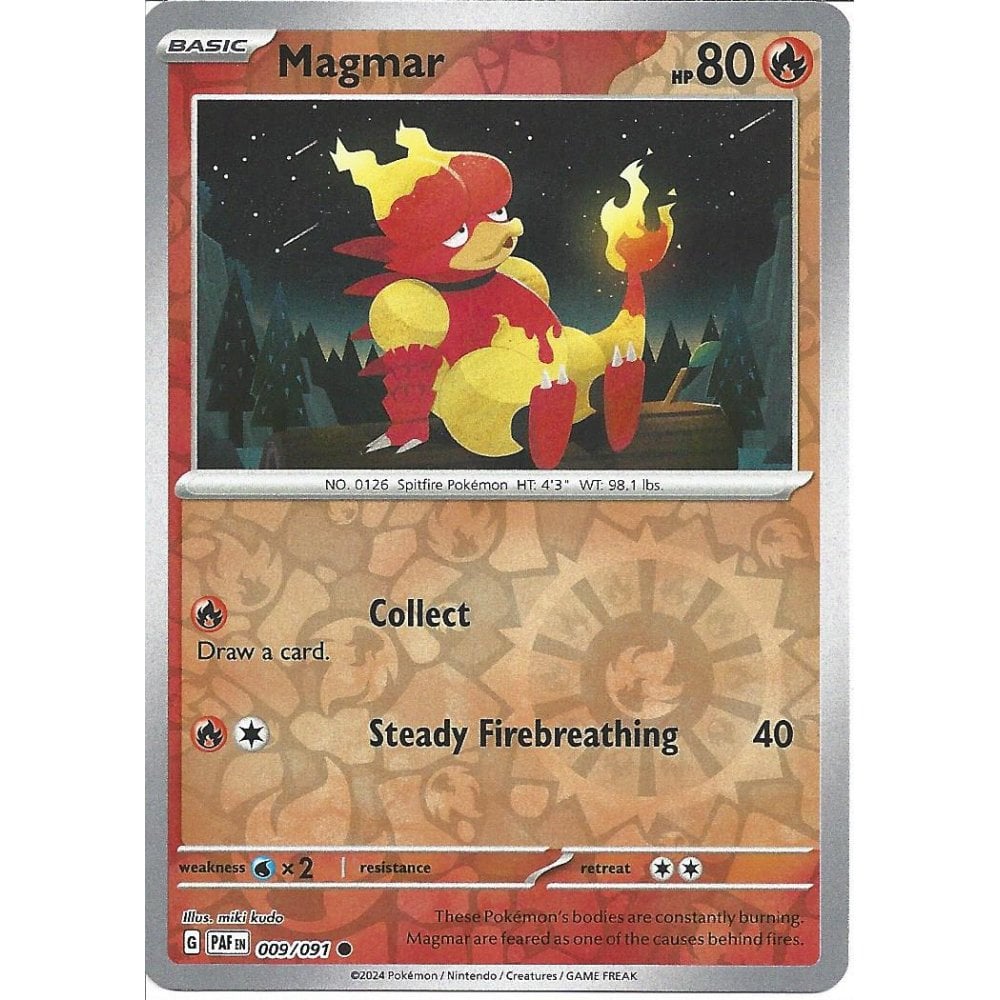 (image for) Magmar Reverse Holo 009/091 Paldean Fates