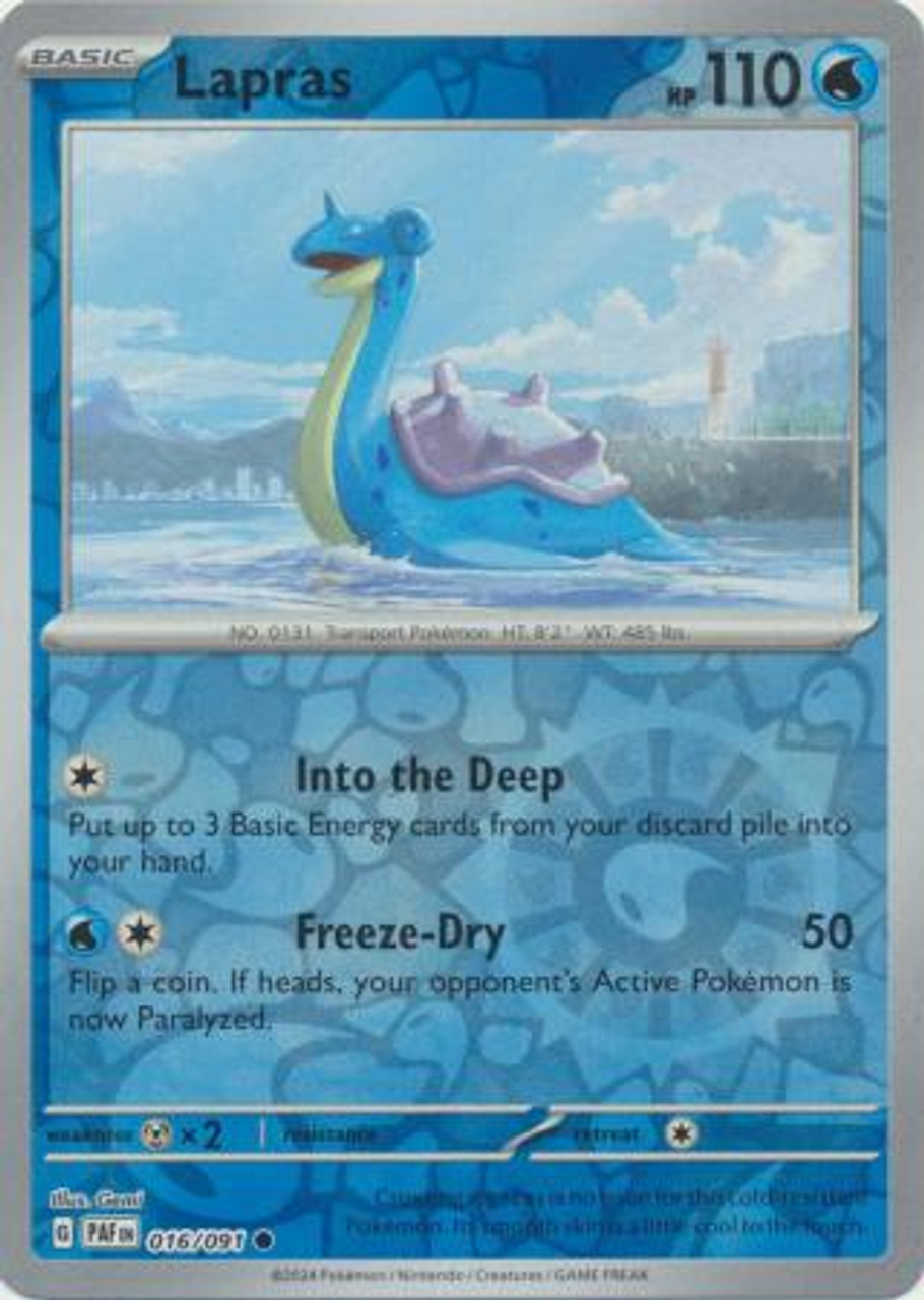 (image for) Lapras Reverse Holo 016/091 Paldean Fates