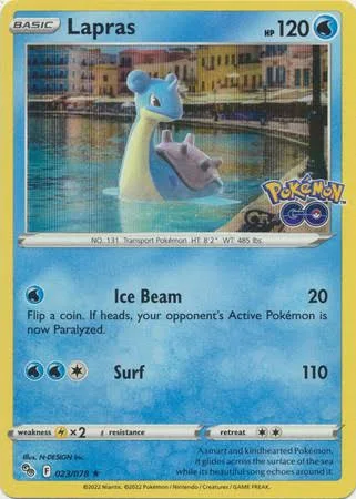 (image for) Lapras Full Holo 023/078 Pokemon GO