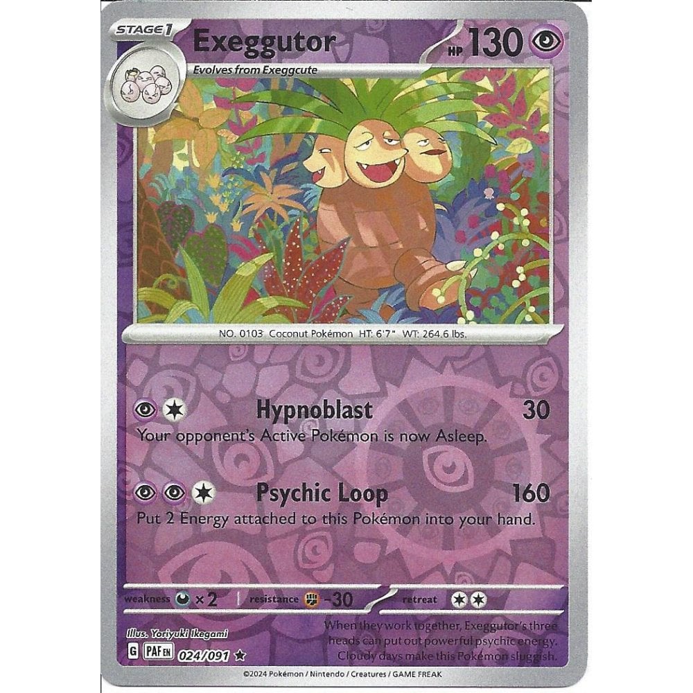 (image for) Exeggutor Reverse Holo 024/091 Paldean Fates