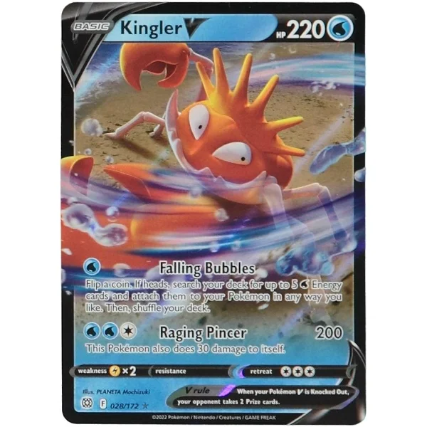 (image for) Kingler V Rare Half Art 028/172 Brilliant Stars