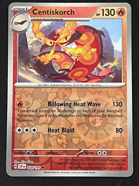 (image for) Centiskorch Reverse Holo 028/191 Surging Sparks