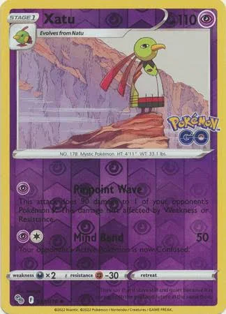 (image for) Xatu Reverse Holo 033/078 Pokemon GO