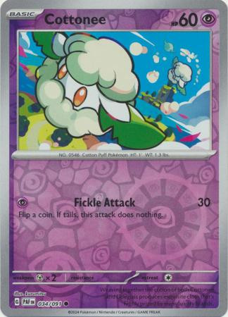 (image for) Cottonee Reverse Holo 034/091 Paldean Fates