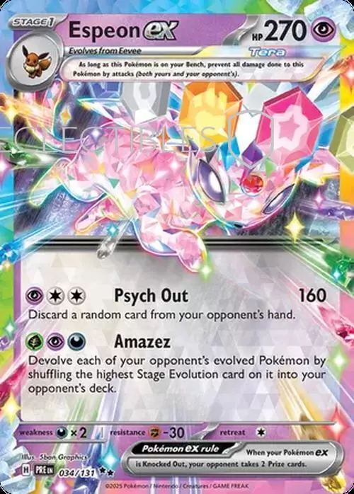 (image for) Espeon Ex 034/131 Prismatic Evolutions