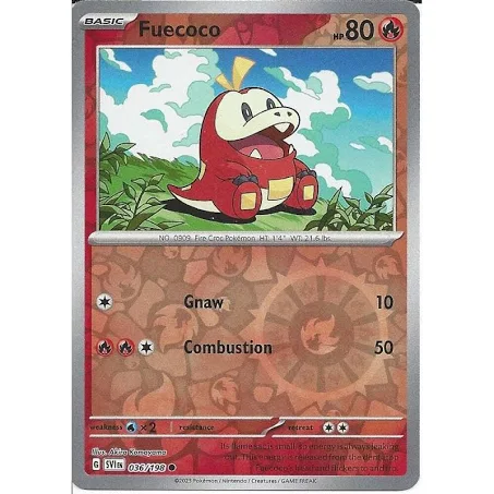 (image for) Fuecoco Reverse Holo 036/198 Scarlet And Violet Base