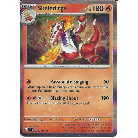 (image for) Skeledirge Full Holo 038/198 Scarlet And Violet Base