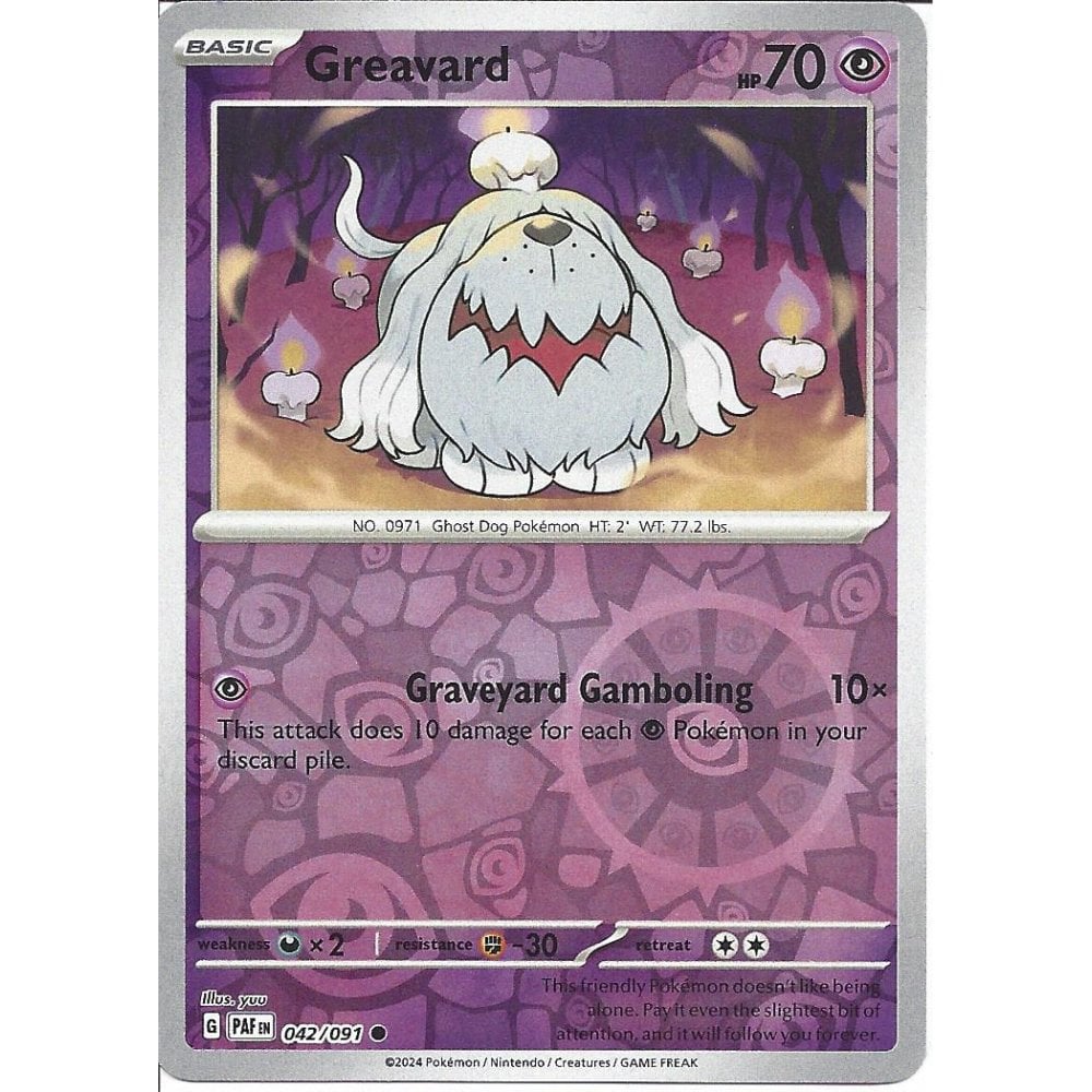 (image for) Greavard Reverse Holo 042/091 Paldean Fates