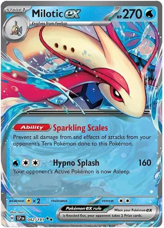 Milotic Ex Double Secret Half Art 042/191 Surging Sparks