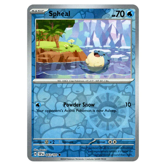 (image for) Spheal Reverse Holo 043/191 Surging Sparks