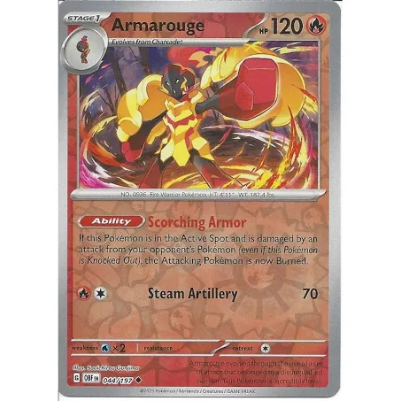 (image for) Armarouge Reverse Holo 044/197 Scarlet And Violet Obsidian Flames