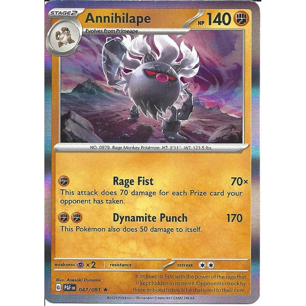 (image for) Annihilape Full Holo 047/091 Paldean Fates