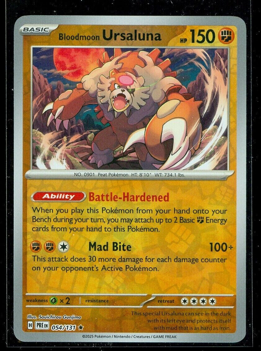 (image for) Bloodmoon Ursaluna Reverse Holo 054/131 Prismatic Evolution