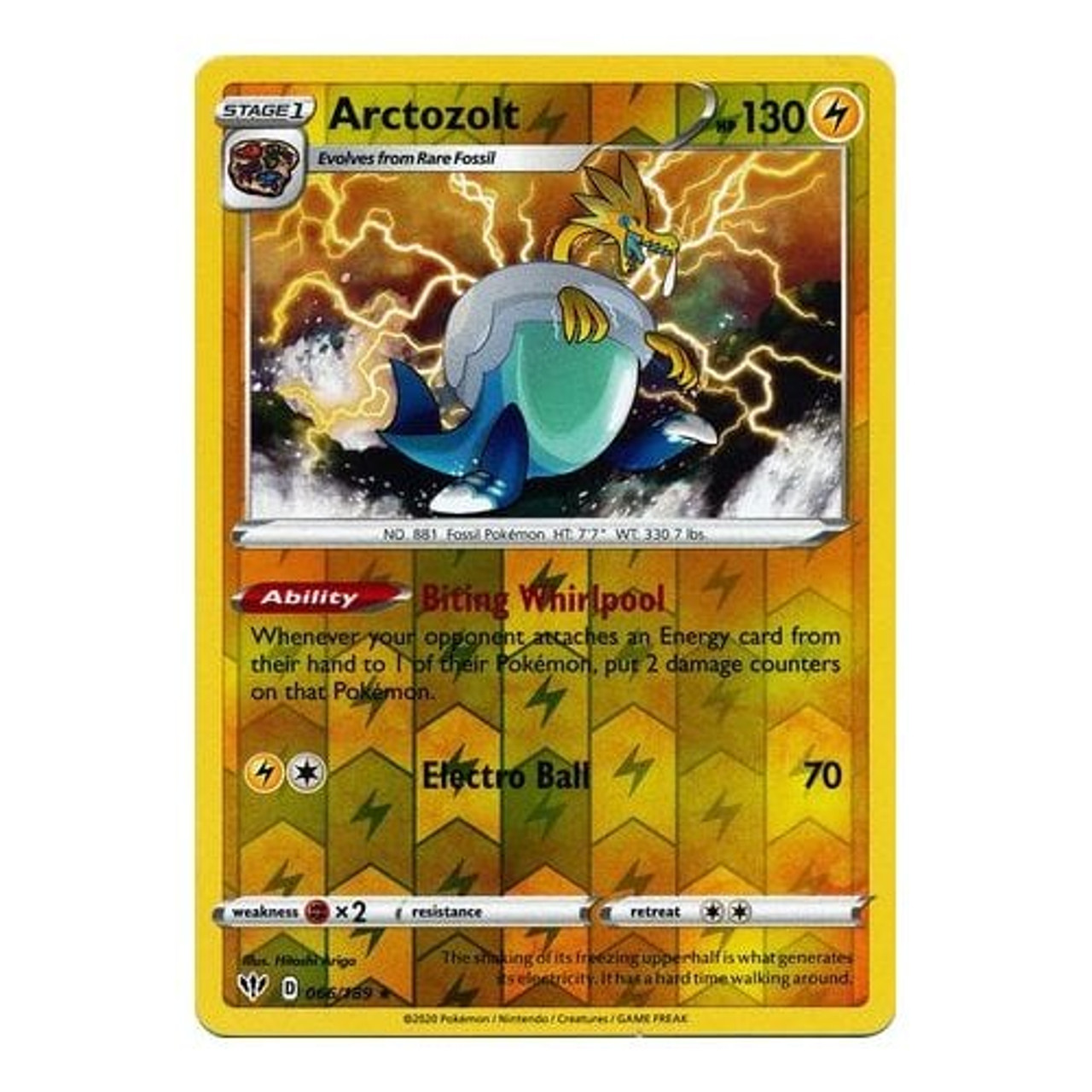 (image for) Arctozolt Reverse Holo 066/189 Darkness Ablaze