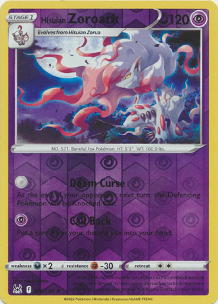 (image for) Hisuian Zoroark Reverse Holo Rare 076/196 Lost Origin