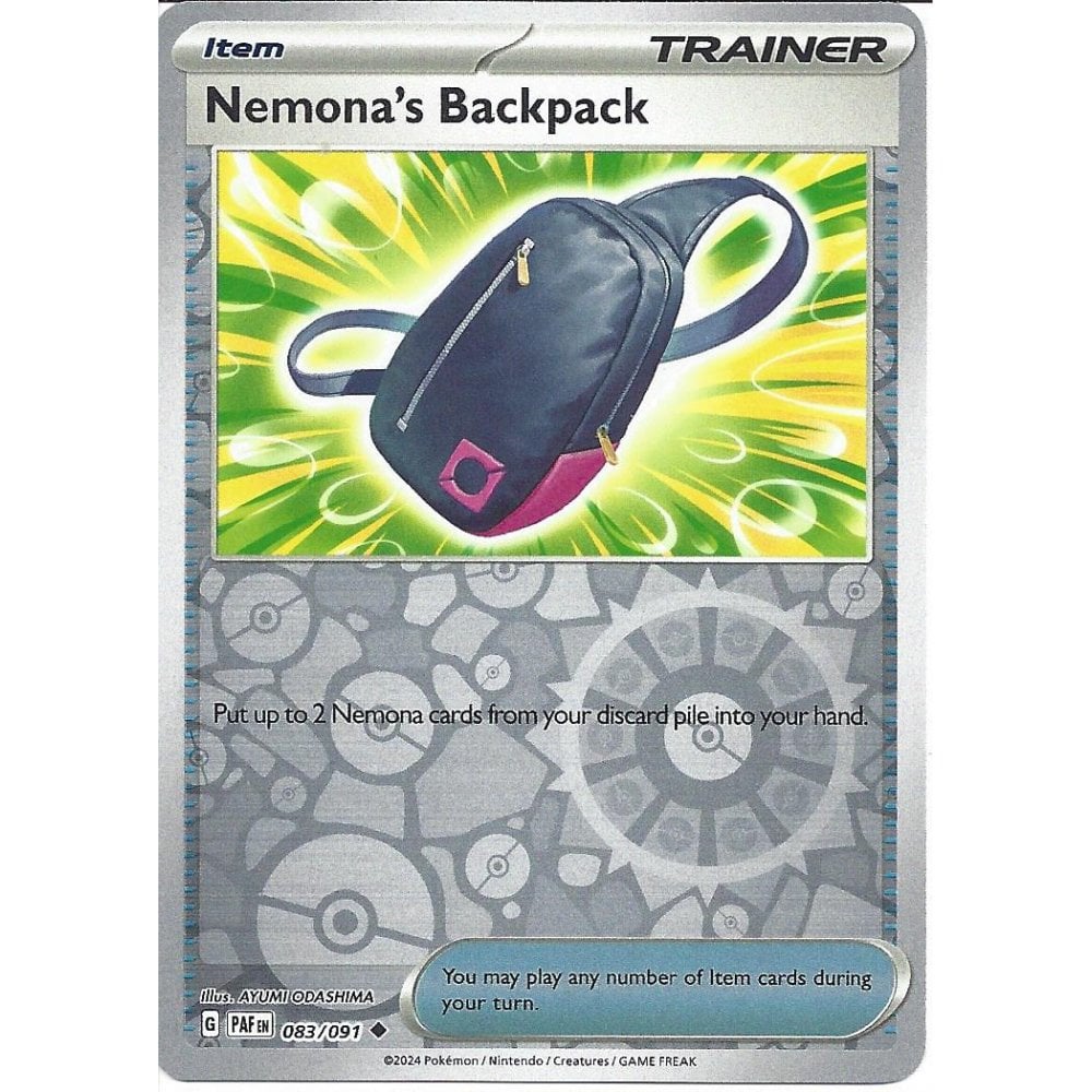 (image for) Nemona's Backpack Reverse Holo 083/091 Paldean Fates