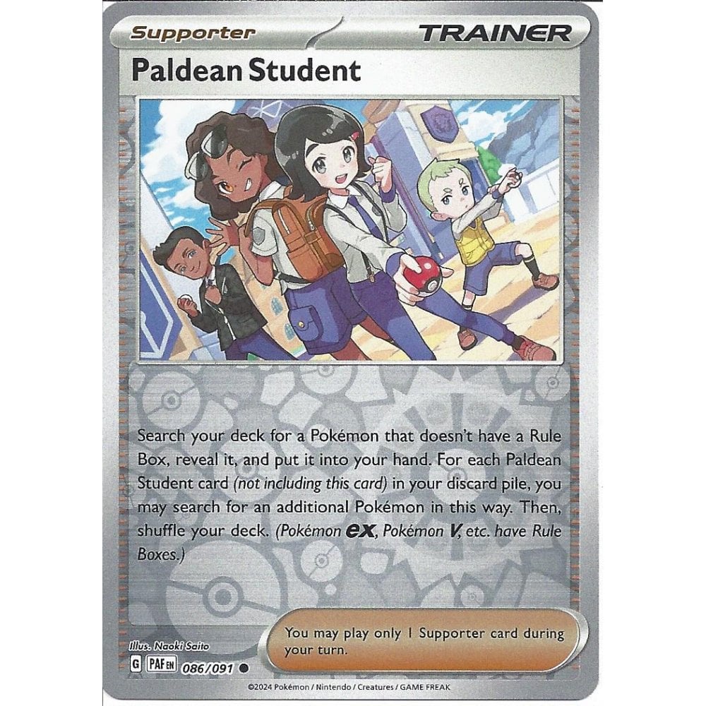 (image for) Paldean Student Reverse Holo 086/091 Paldean Fates