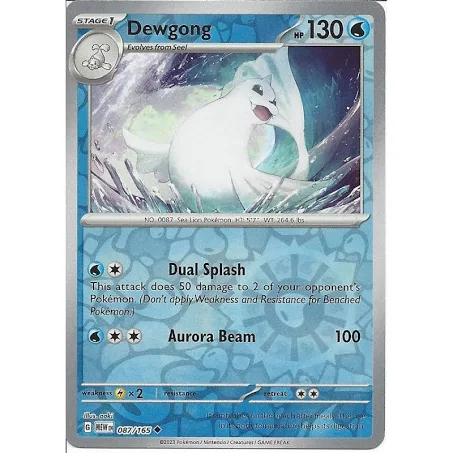 (image for) Dewgong Reverse Holo 087/165 Scarlet And Violet Pokemon 151