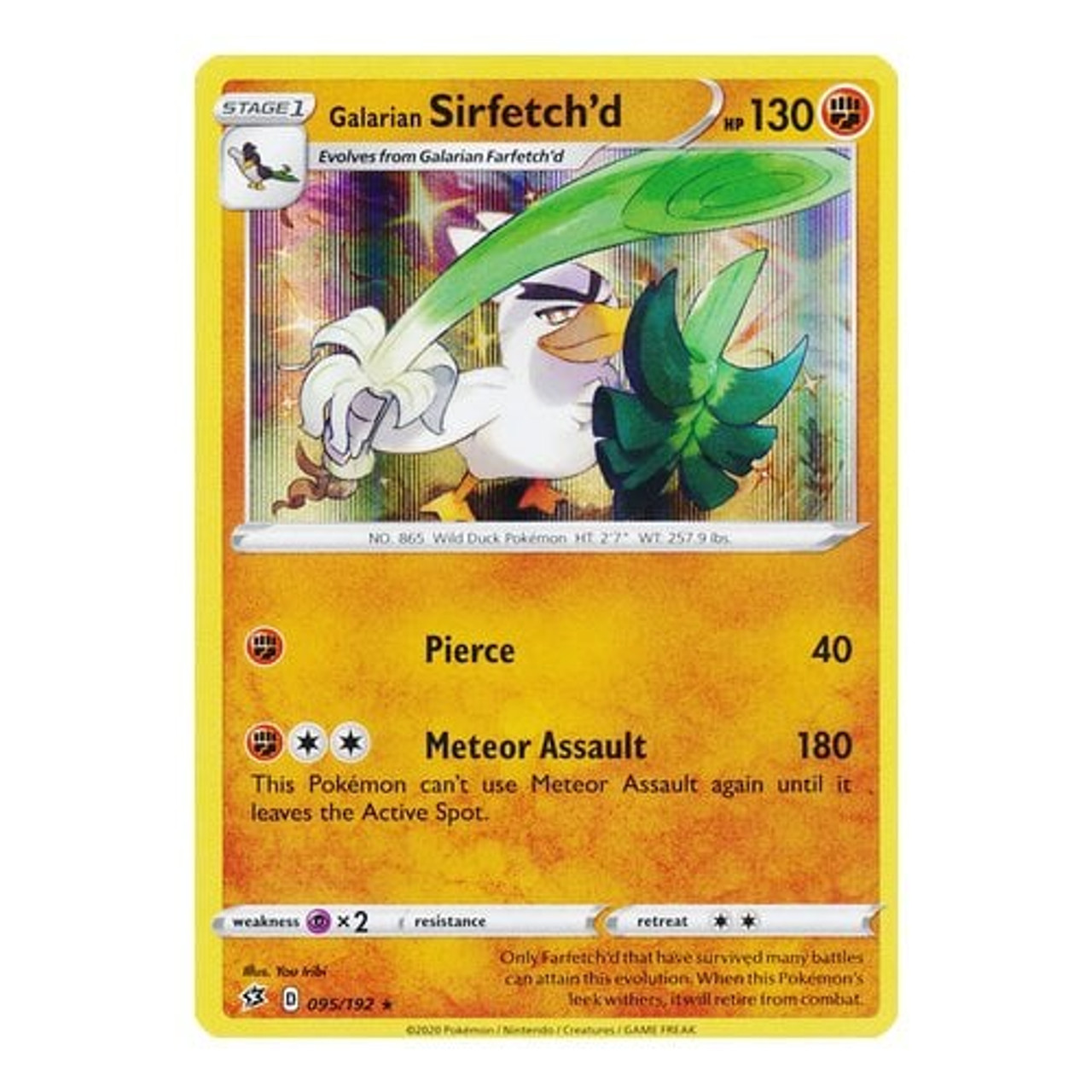 (image for) Galarian Sirfetch\'d Full Holo 095/192 Rebel Clash