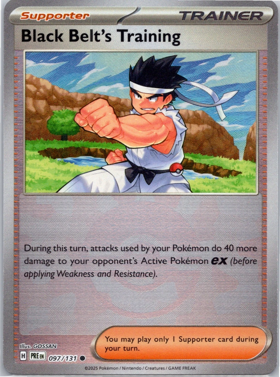 Black Belt's Training Pokeball Textured Holo 097/131 Prismatic Evolutions