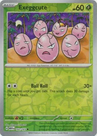 (image for) Exeggcute Reverse Holo 102/165 Scarlet And Violet Pokemon 151