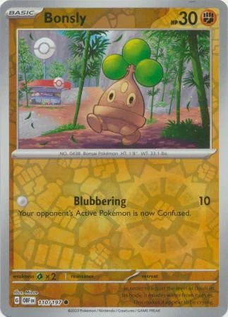 (image for) Bonsly Reverse Holo 110/197 Scarlet And Violet Obsidian Flames