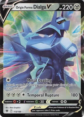 Origin Forme Dialga V Full Art Rare 113/189 Astral Radiance