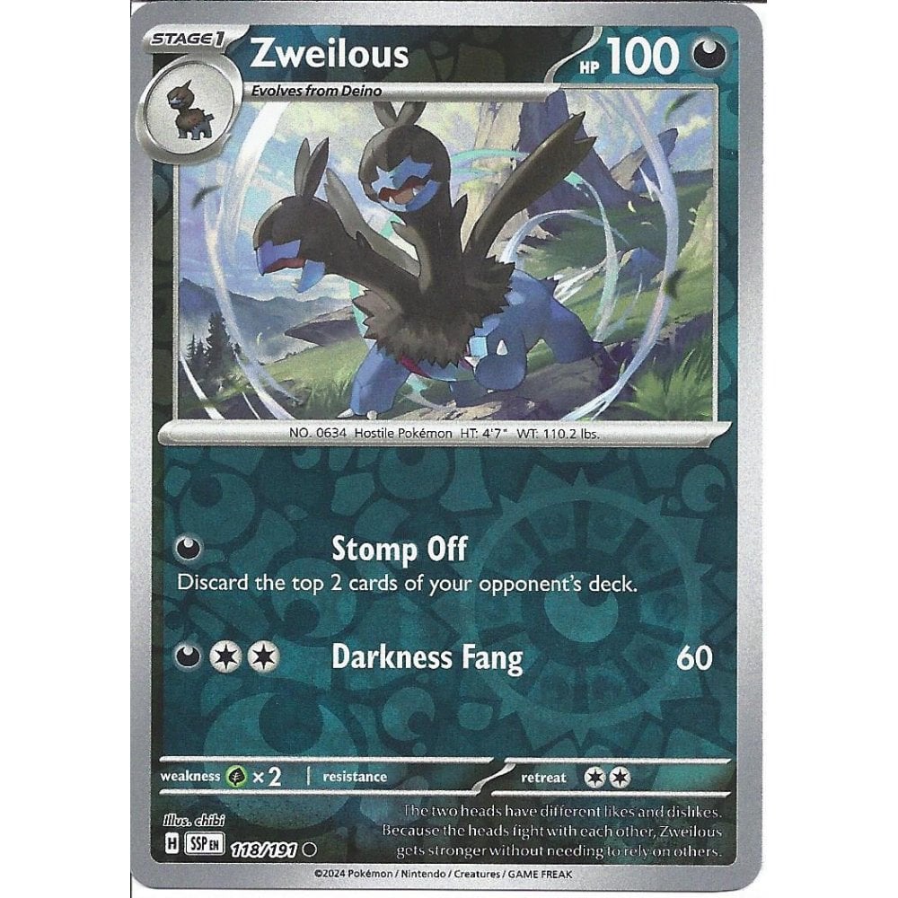 (image for) Zweilous Reverse Holo 118/191 Surging Sparks