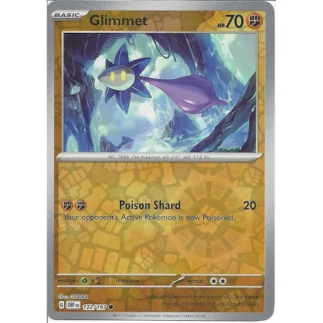 (image for) Glimmet Reverse Holo 122/197 Scarlet And Violet Obsidian Flames