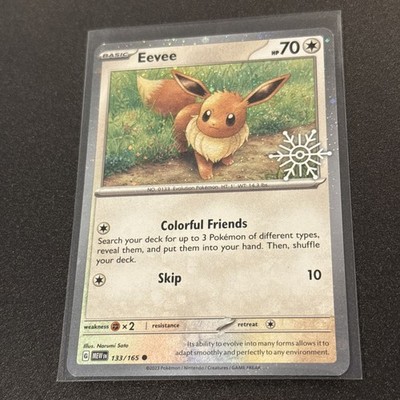 Eevee Full Holo 133/165 Snowflake Stamped Pokemon 151