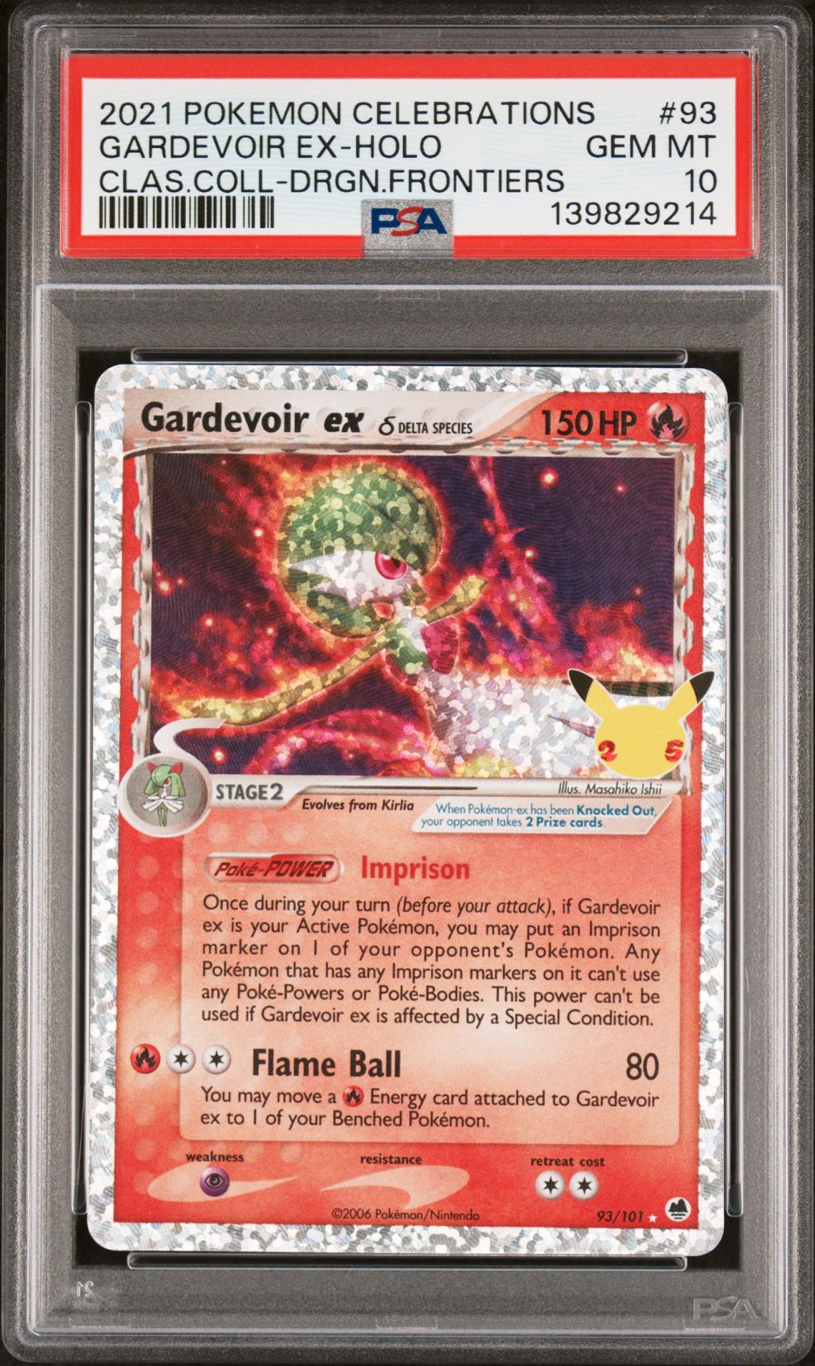 Gardevoir Ex Celebrations Classic Collection PSA 10
