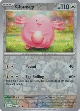 (image for) Chansey Reverse Holo 144/198 Scarlet And Violet Base