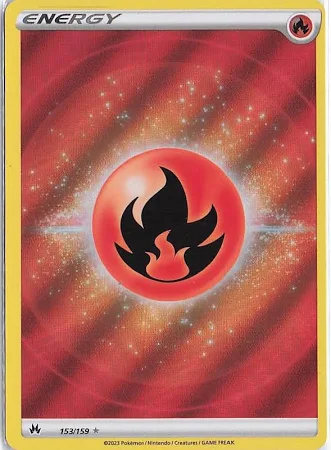 Holographic Fire Energy Rare 153/159 Crown Zenith