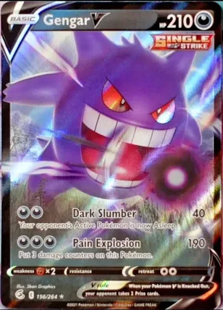 (image for) Gengar V Rare Half Art 156/264 Fusion Strike