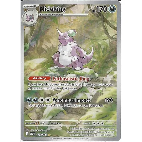 Nidoking Secret Rare Illustrator 174/165 Scarlet And Violet Pokemon 151