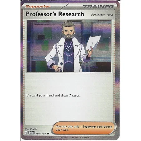 (image for) Professors Research Full Holo Trainer Professor Turo 190/198 Scarlet And Violet Base