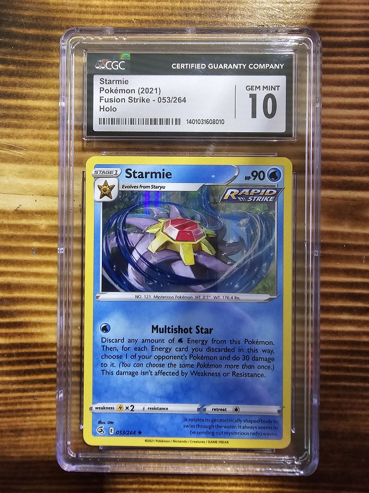 (image for) Starmie Full Holo Fusion Strike 053/264 Gem Mint 10 CGC