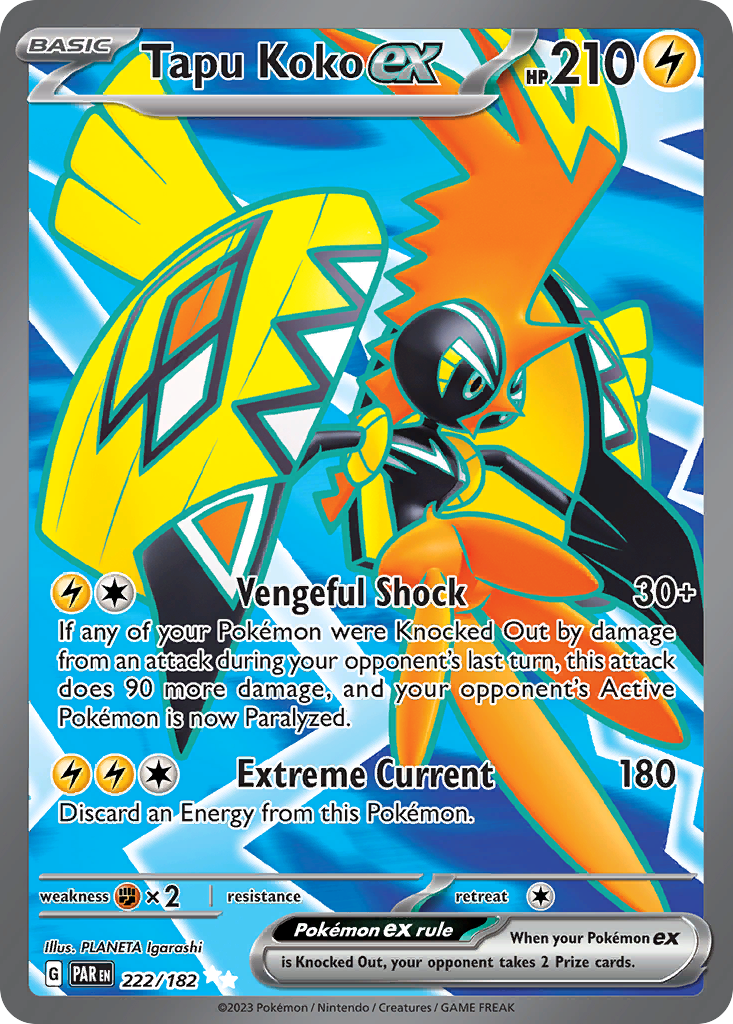 (image for) Tapu Koko EX Secret Illustrator 222/182 Pokemon Paradox Rift