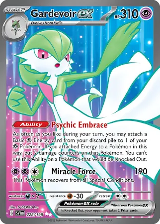Gardevoir Ex Secret Illustration Rare 228/198 Scarlet & Violet Base