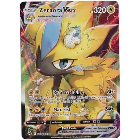 (image for) Zeraora Vmax Galarian Gallery GG42/GG70 Pokemon Crown Zenith