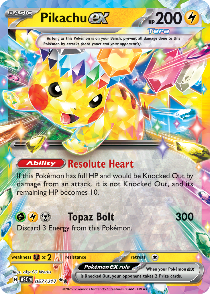 Pikachu ex 057/217 Ascended Heroes [057/217ASC] - £3.99 : Crazy