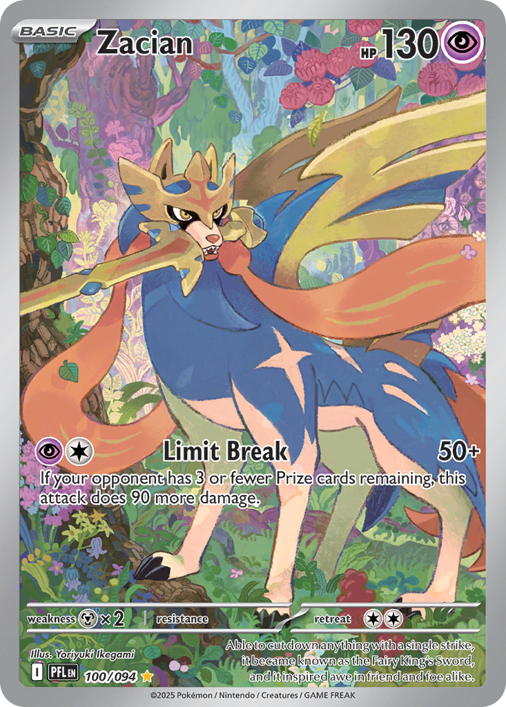 Zacian Secret Illustration Rare 100/094 Phantasmal Flames