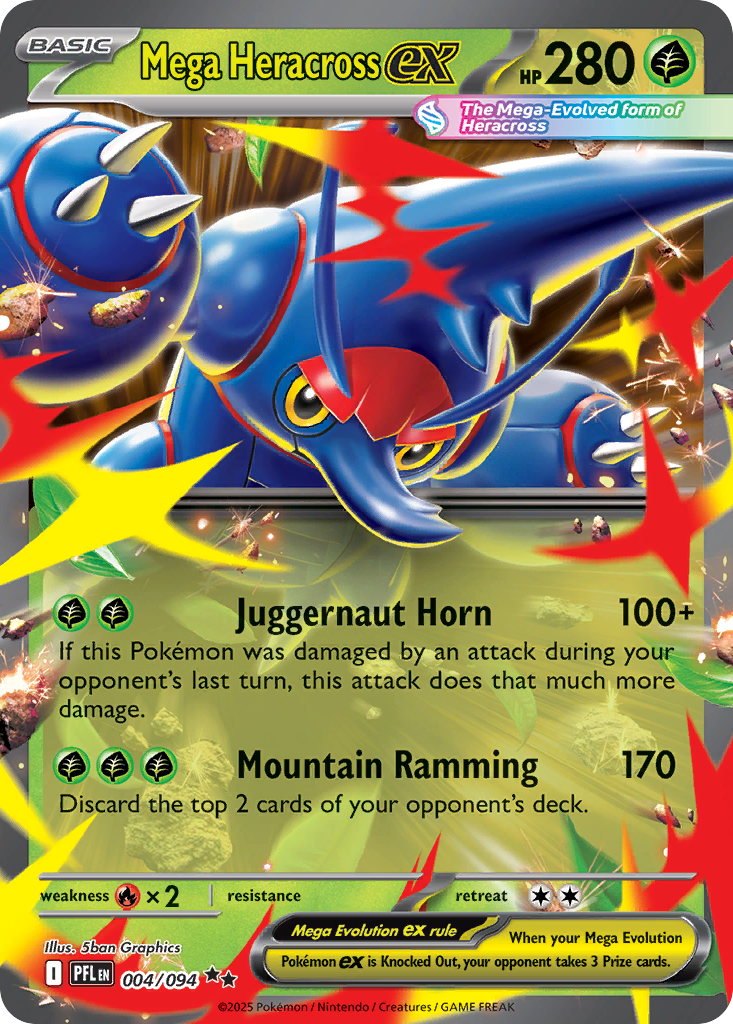 Mega Heracross Ex 004/094 Phantasmal Flames