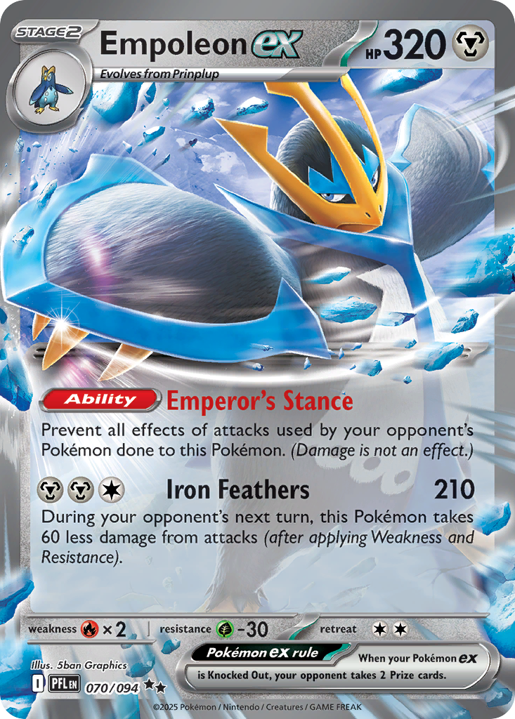Empoleon Ex Double Rare 070/094 Phantasmal Flames