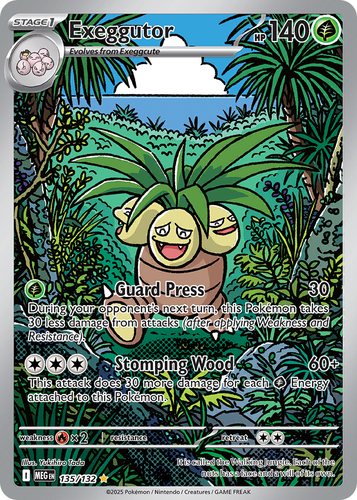 Exeggutor Secret Illustration Rare 135/132 Mega Evolution