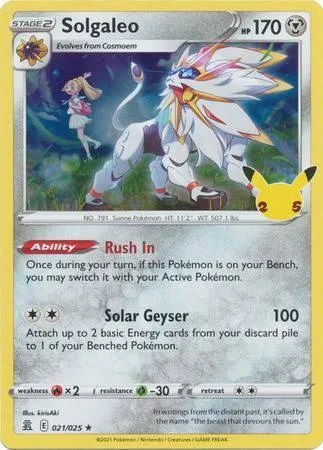 (image for) 021/025 Solgaleo Celebrations Single Card