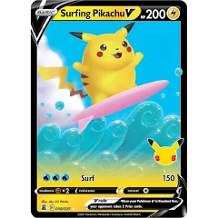 008/025 Surfing Pikachu V Celebrations Single Card