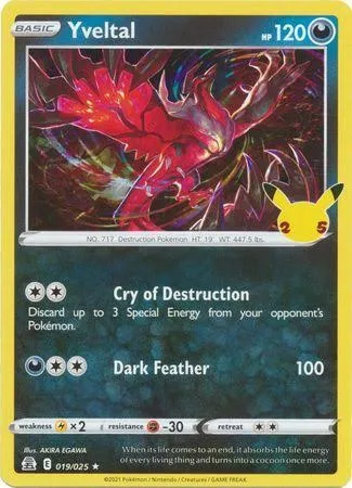 (image for) 019/025 Yveltal Celebrations Single Card